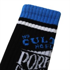 画像2: PORKCHOP/WAVE LOGO SOX（BLACK）［ウェーブロゴソックス-26春夏］ (2)