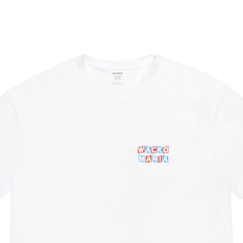画像3: WACKO MARIA/WASHED HEAVY WEIGHT T-SHIRT（WHITE）［プリント+刺繍T-26春夏］