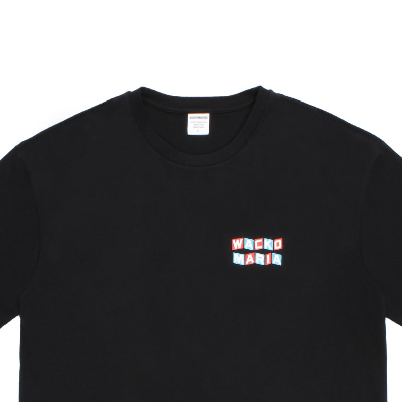 画像3: WACKO MARIA/WASHED HEAVY WEIGHT T-SHIRT（BLACK）［プリント+刺繍T-26春夏］