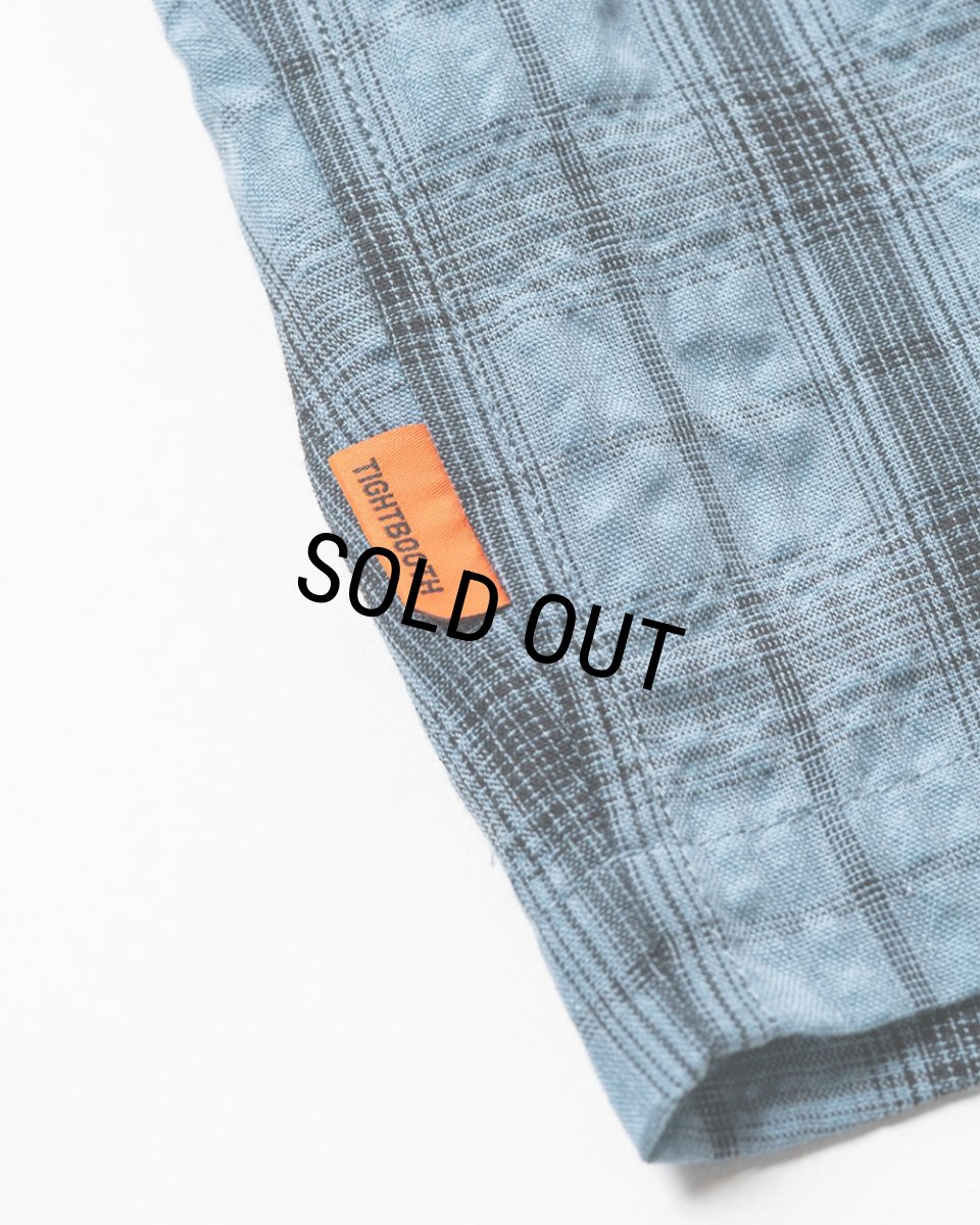 画像7: 【30%OFF】TIGHTBOOTH/PLAID S/S SHIRT（Sax）［チェックシャツ-26春夏］ (7)