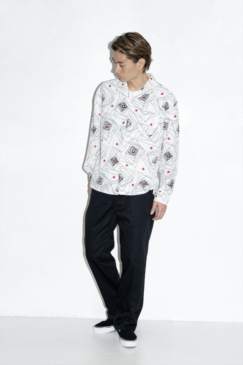 画像3: RATS/GEOMETRIC L/S SHIRT（WHITE）［ジオメトリックシャツ-26春夏］ (3)