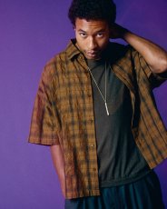 画像2: TIGHTBOOTH/PLAID S/S SHIRT（Brown）［チェックシャツ-26春夏］ (2)