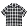 WACKO MARIA/OMBRE CHECK OPEN COLLAR SHIRT（GRAY）［オンブレ