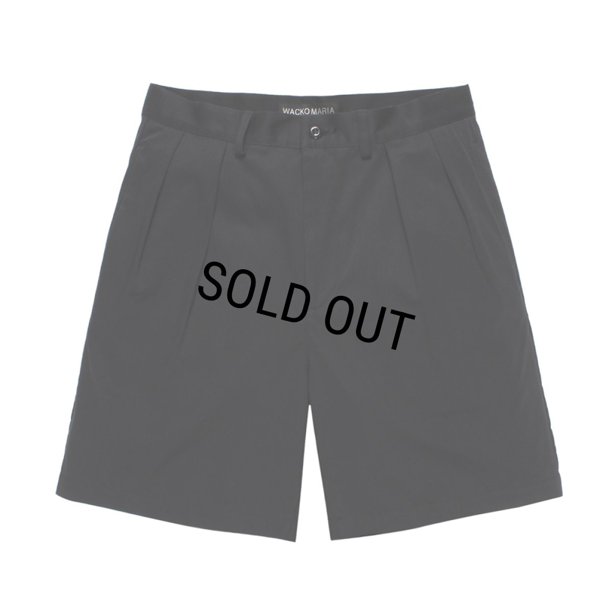 画像2: WACKO MARIA/DOUBLE PLEATED CHINO SHORT TROUSERS（BLACK）［ツータックチノショーツ-26春夏］ (2)