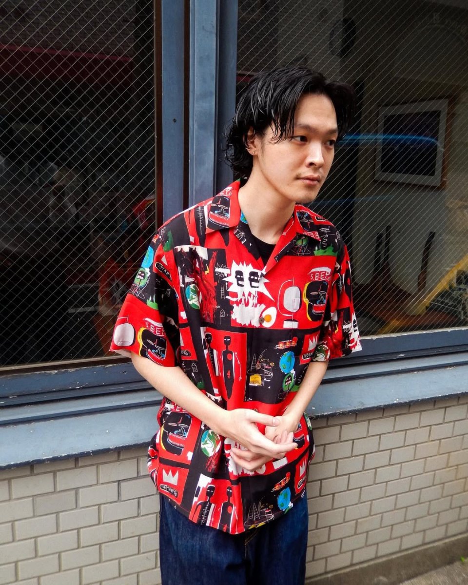 画像3: WACKO MARIA/JEAN-MICHEL BASQUIAT / HAWAIIAN SHIRT（ONE）［ハワイアンシャツ-26春夏］ (3)