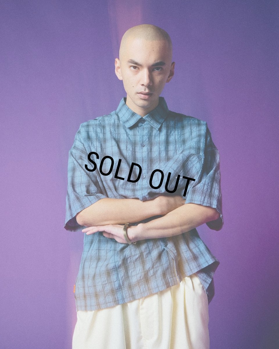 画像11: 【30%OFF】TIGHTBOOTH/PLAID S/S SHIRT（Sax）［チェックシャツ-26春夏］ (11)