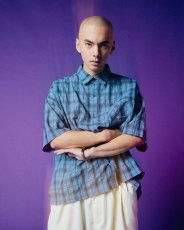 画像10: TIGHTBOOTH/PLAID S/S SHIRT（Sax）［チェックシャツ-26春夏］ (10)