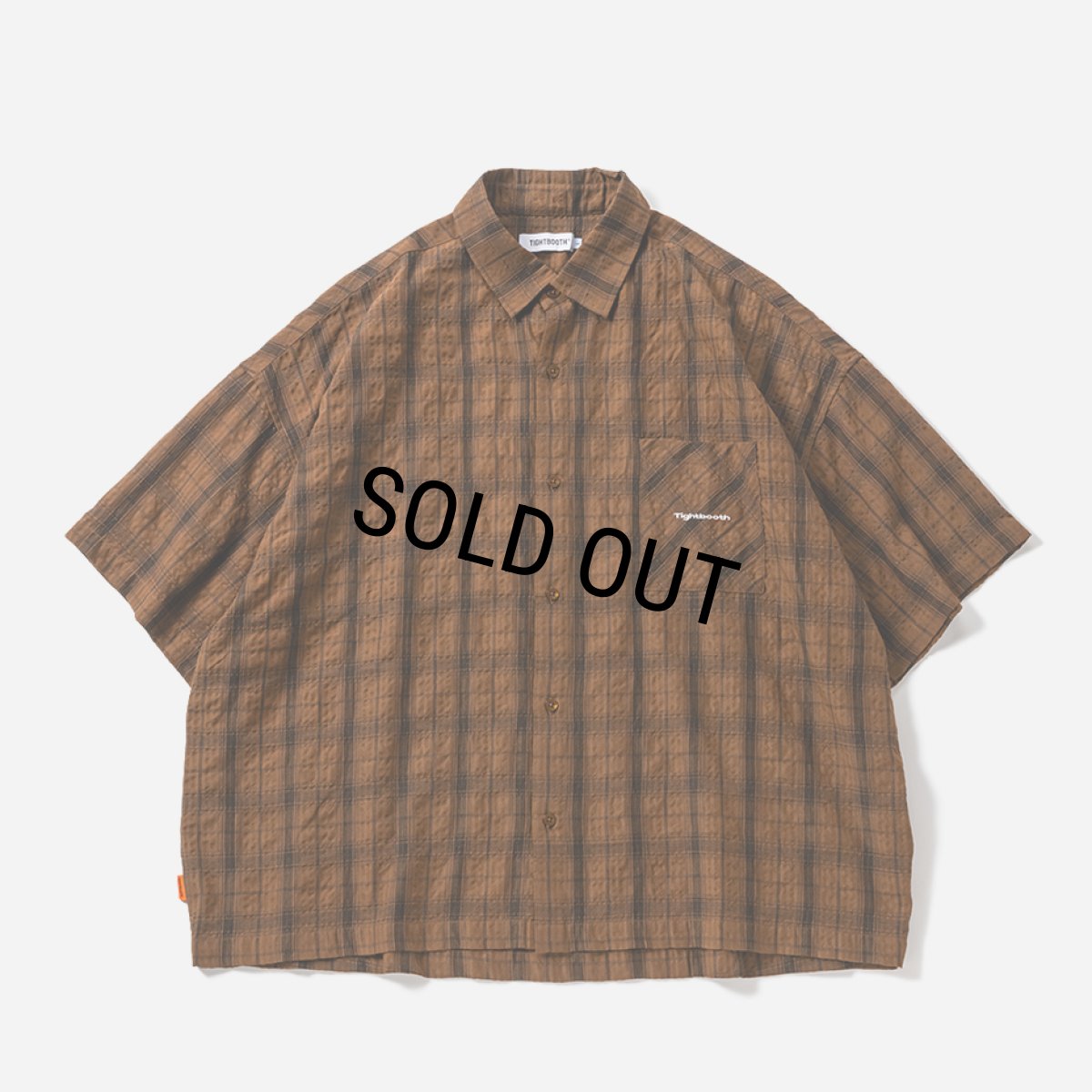 画像1: TIGHTBOOTH/PLAID S/S SHIRT（Brown）［チェックシャツ-26春夏］ (1)
