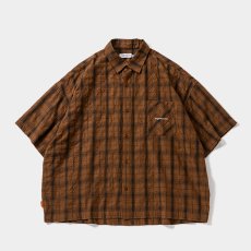 画像1: TIGHTBOOTH/PLAID S/S SHIRT（Brown）［チェックシャツ-26春夏］ (1)