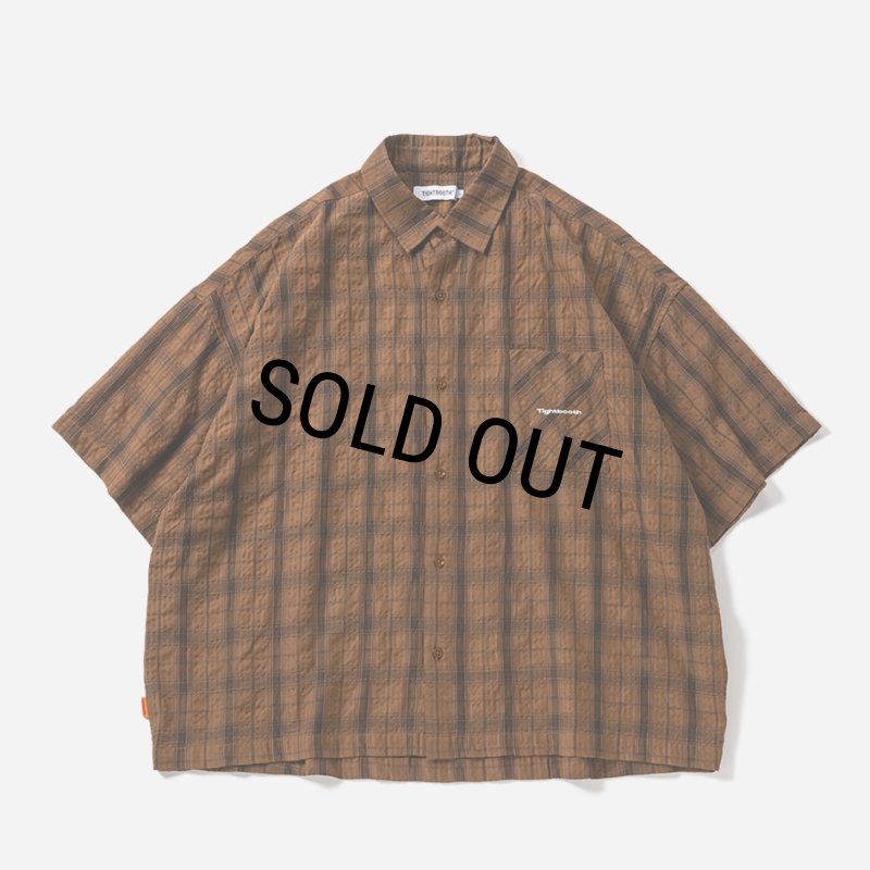 TIGHTBOOTH チェック柄シャツ XLサイズ TIGHTBOOTH/PLAID S/S SHIRT（Brown）［チェックシャツ-26春夏］ - JONAS