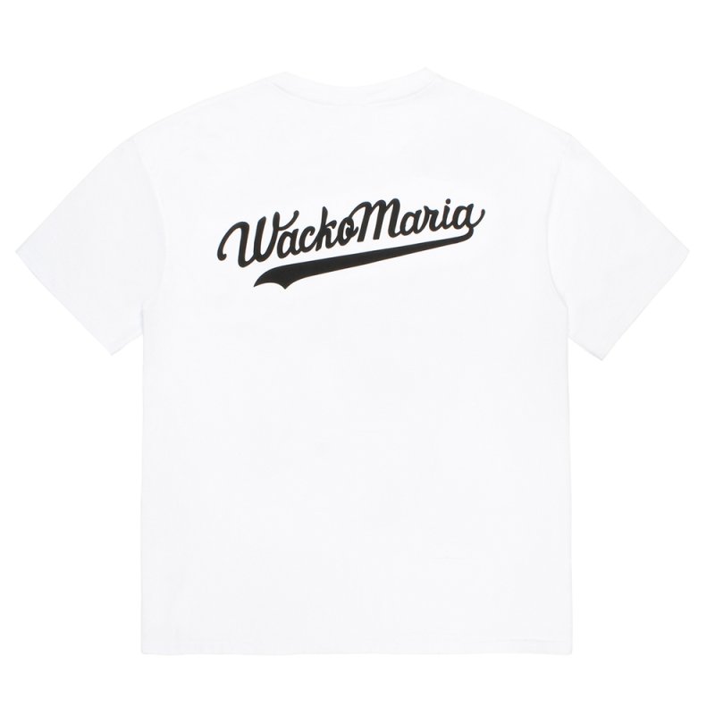 画像2: WACKO MARIA/WASHED HEAVY WEIGHT T-SHIRT（WHITE）［プリントT-26春夏］