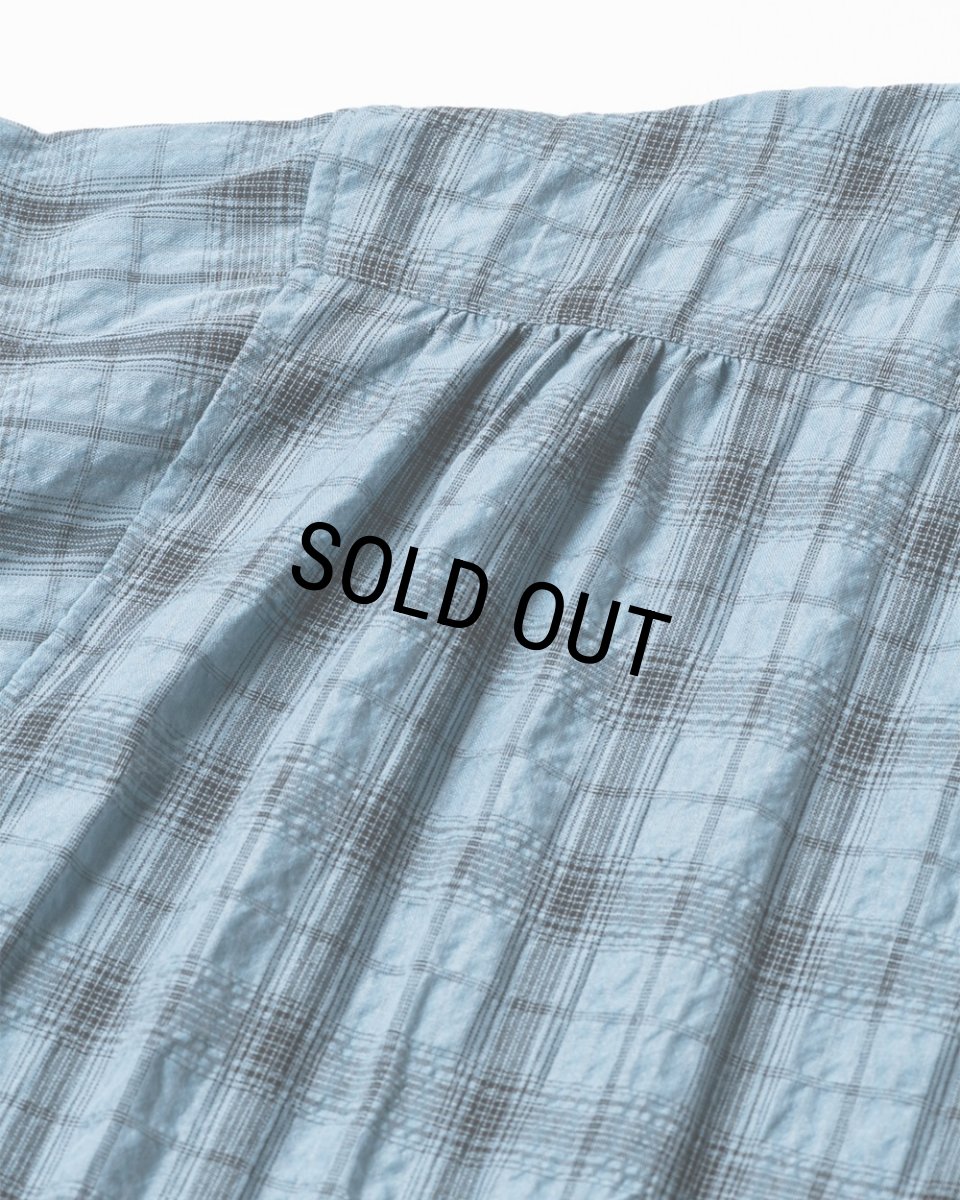 画像9: 【30%OFF】TIGHTBOOTH/PLAID S/S SHIRT（Sax）［チェックシャツ-26春夏］ (9)