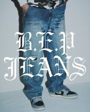 画像3: BlackEyePatch/DOUBLE KNEE DAMAGED PAINTER PANTS（INDIGO） (3)