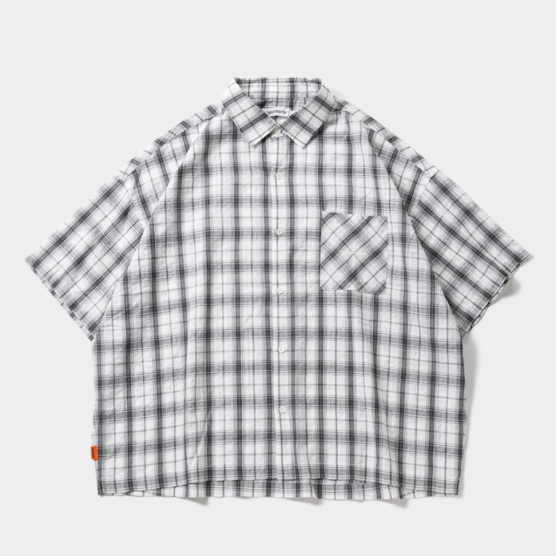 画像1: TIGHTBOOTH/PLAID S/S SHIRT（White）［チェックシャツ-26春夏］