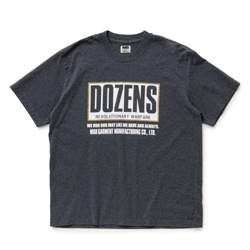 画像1: RATS/DOZENS TEE（CHARCOAL）［ダズンズT-26春夏］