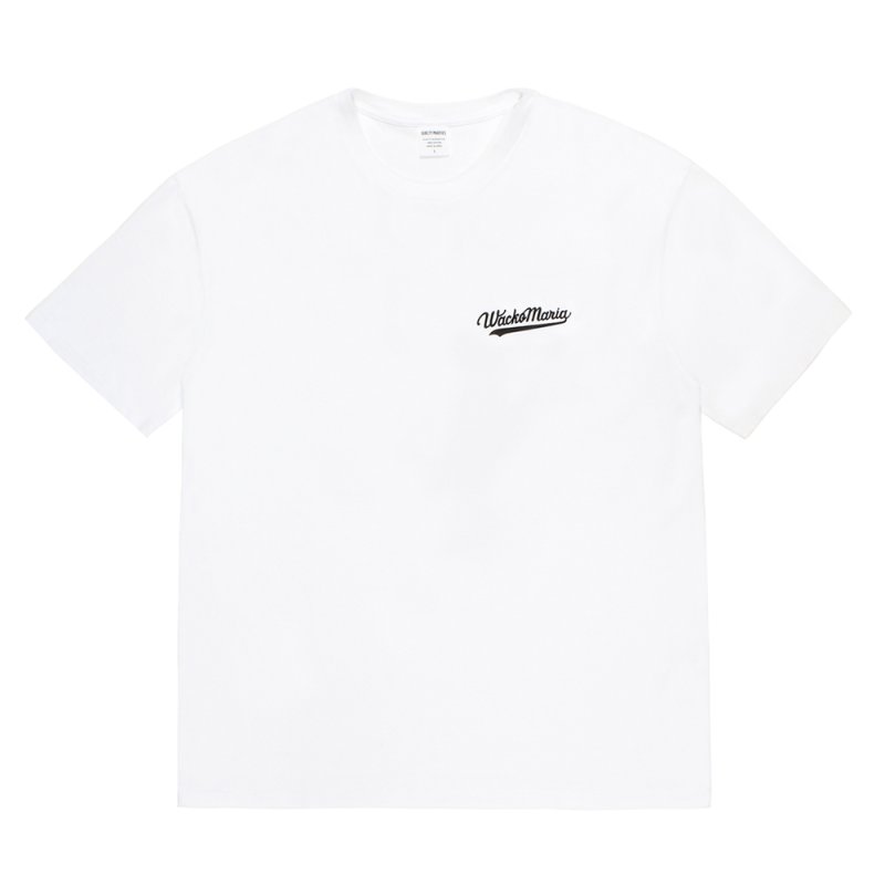 画像1: WACKO MARIA/WASHED HEAVY WEIGHT T-SHIRT（WHITE）［プリントT-26春夏］