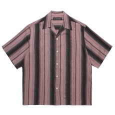 画像1: WACKO MARIA/OMBRE STRIPE OPEN COLLAR SHIRT（PINK）［オンブレストライプオープンカラーシャツ-26春夏］ (1)