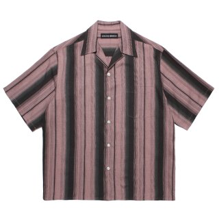 WACKO MARIA/OMBRE STRIPE OPEN COLLAR SHIRT（PINK）［オンブレ