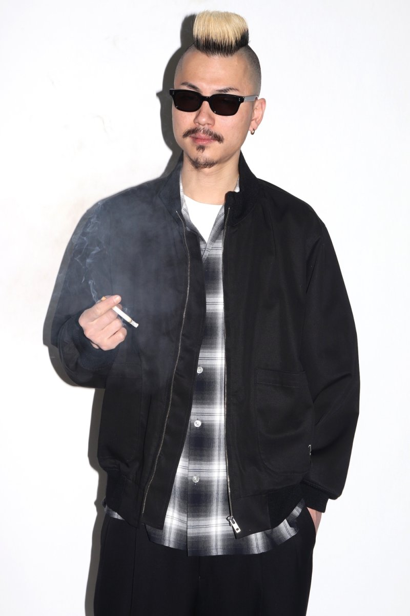 画像3: WACKO MARIA/OMBRE CHECK OPEN COLLAR SHIRT（GRAY）［オンブレチェックオープンカラーシャツ-26春夏］ (3)