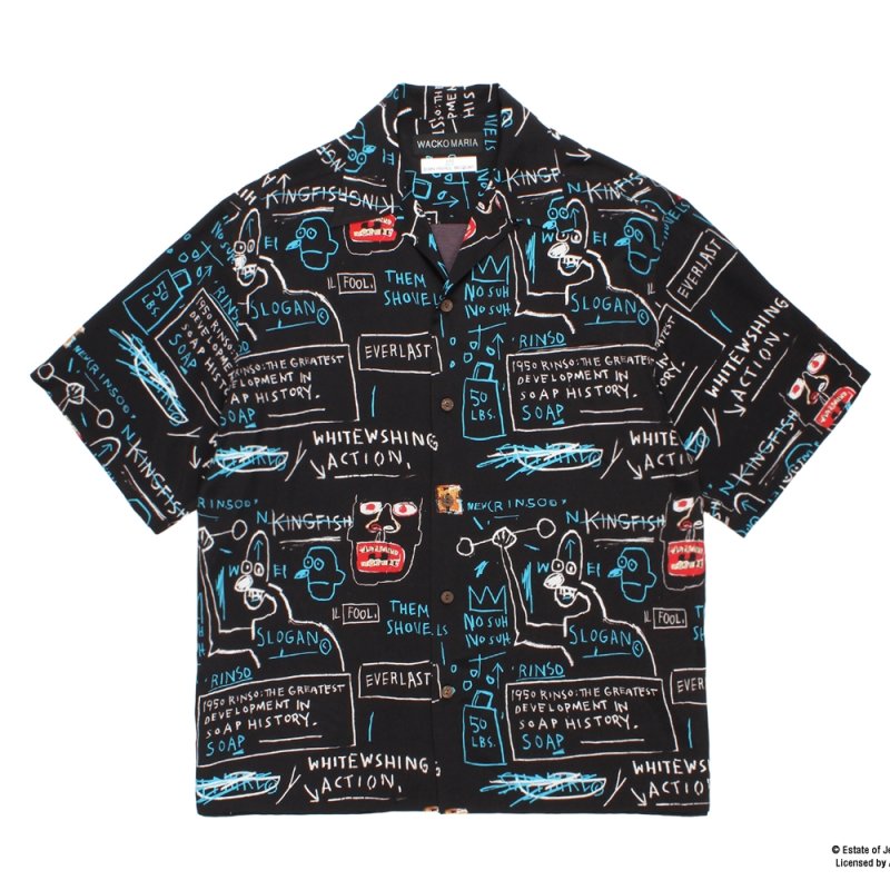 画像1: WACKO MARIA/JEAN-MICHEL BASQUIAT / HAWAIIAN SHIRT（ONE）［ハワイアンシャツ-26春夏］