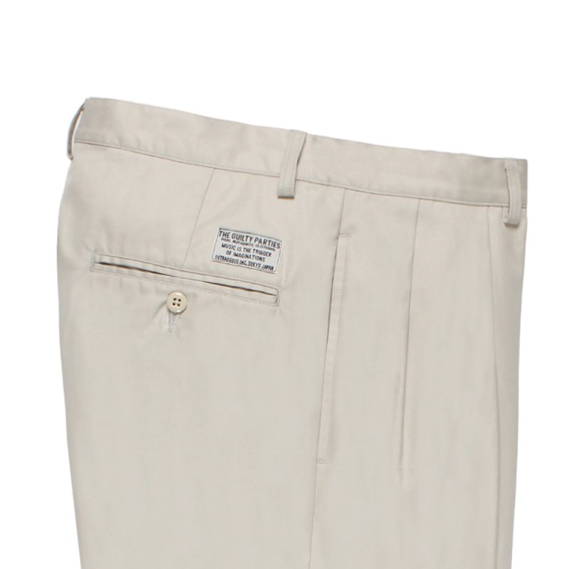 WACKO MARIA GUILTY PARTIES 2タック チノパン M WACKO MARIA/DOUBLE PLEATED CHINO SHORT TROUSERS（BEIGE
