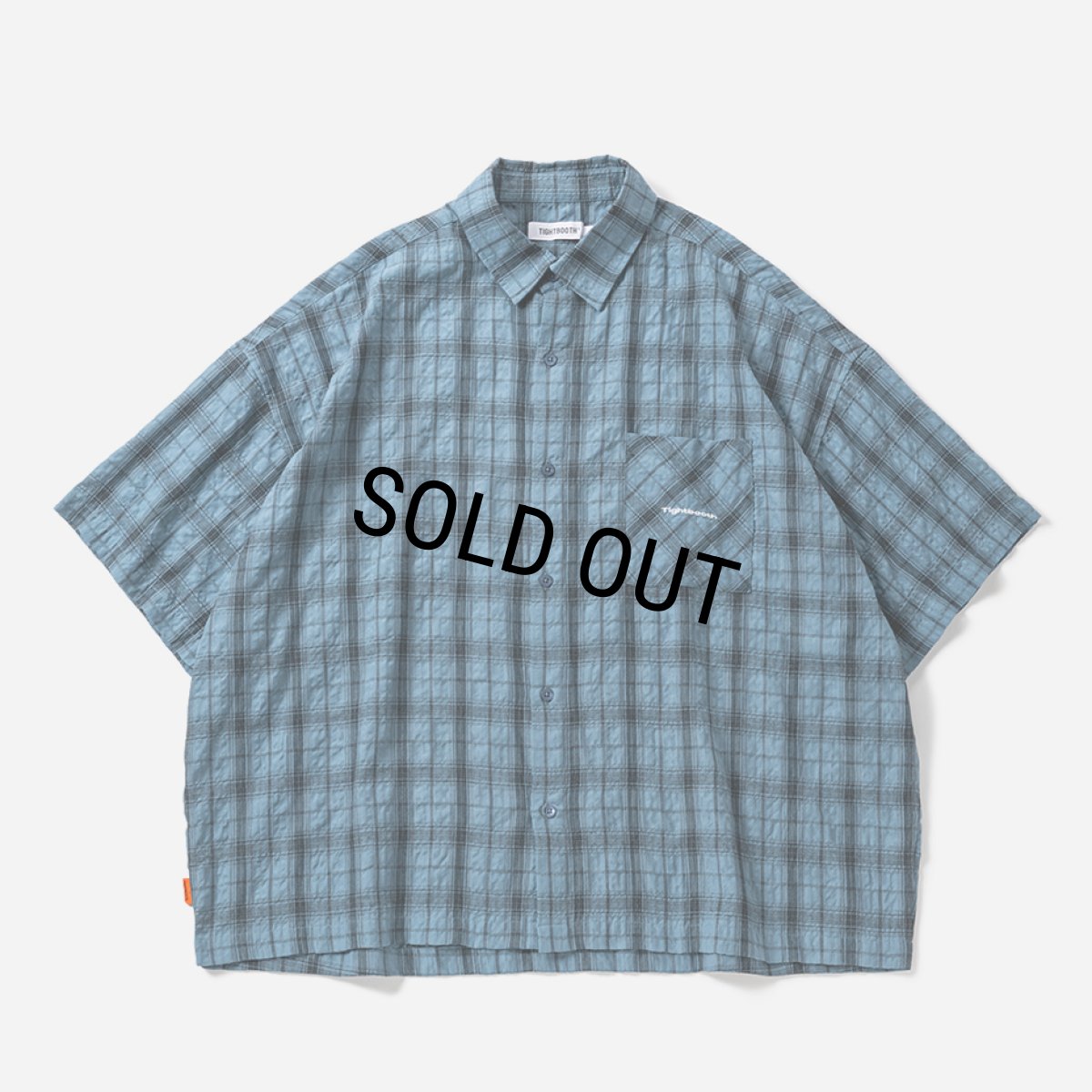 画像1: 【30%OFF】TIGHTBOOTH/PLAID S/S SHIRT（Sax）［チェックシャツ-26春夏］ (1)