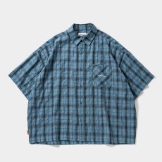 画像1: TIGHTBOOTH/PLAID S/S SHIRT（Sax）［チェックシャツ-26春夏］ (1)