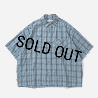 30%OFF】TIGHTBOOTH/PLAID S/S SHIRT（Sax）［チェックシャツ-26春夏