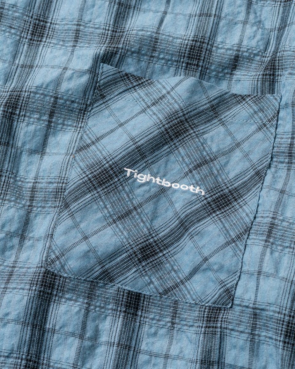 画像5: TIGHTBOOTH/PLAID S/S SHIRT（Sax）［チェックシャツ-26春夏］ (5)