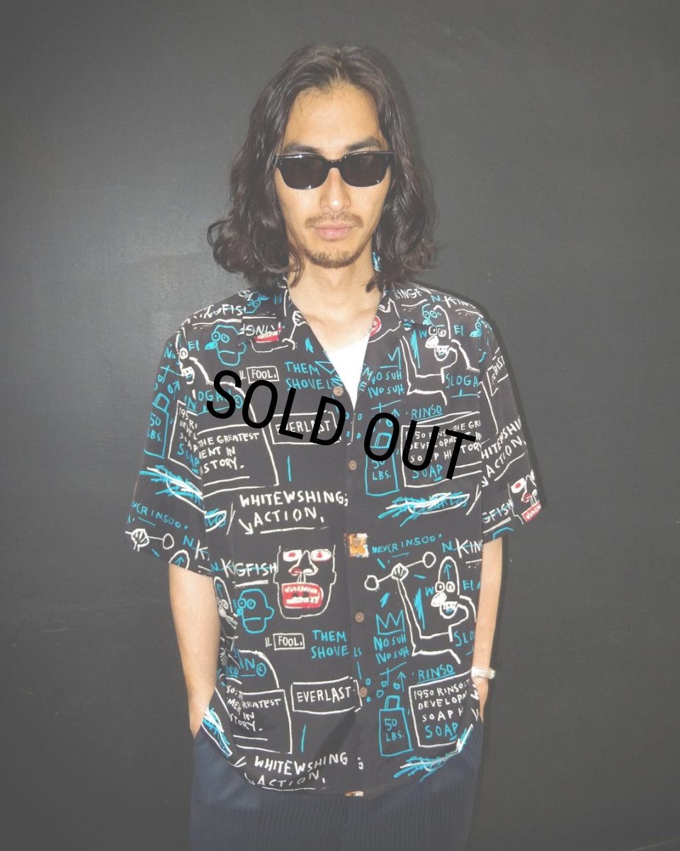 画像4: WACKO MARIA/JEAN-MICHEL BASQUIAT / HAWAIIAN SHIRT（ONE）［ハワイアンシャツ-26春夏］ (4)