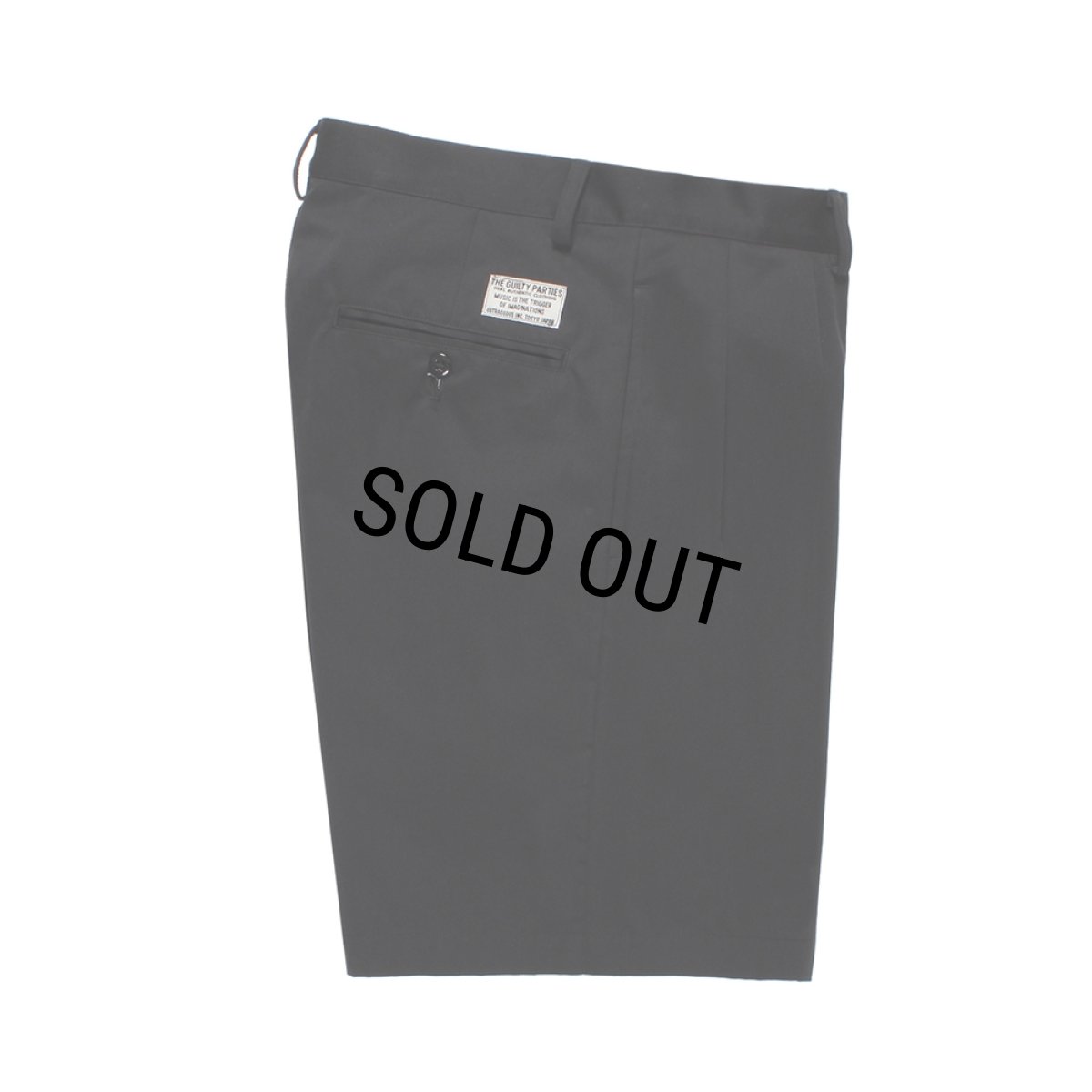 画像1: WACKO MARIA/DOUBLE PLEATED CHINO SHORT TROUSERS（BLACK）［ツータックチノショーツ-26春夏］ (1)