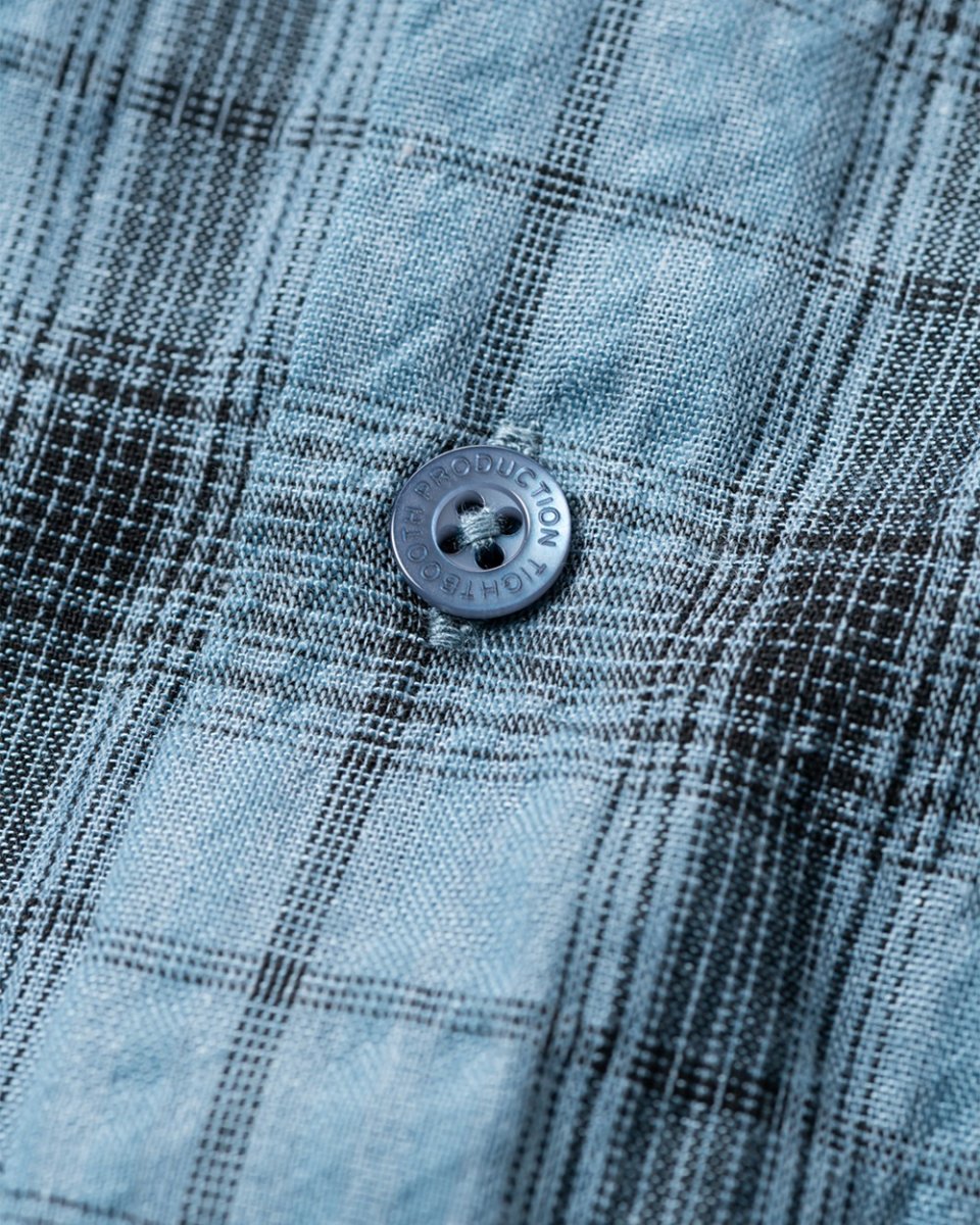 画像4: TIGHTBOOTH/PLAID S/S SHIRT（Sax）［チェックシャツ-26春夏］ (4)