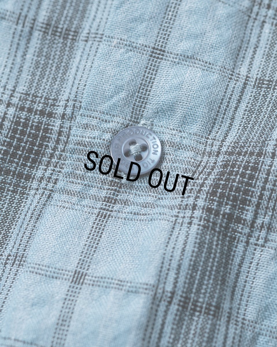 画像4: 【30%OFF】TIGHTBOOTH/PLAID S/S SHIRT（Sax）［チェックシャツ-26春夏］ (4)