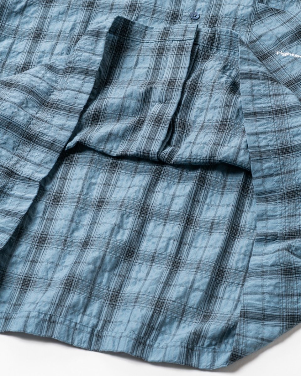 画像8: TIGHTBOOTH/PLAID S/S SHIRT（Sax）［チェックシャツ-26春夏］ (8)
