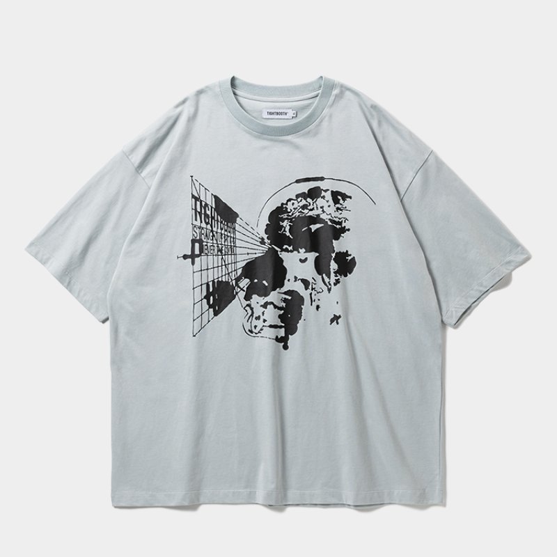 画像1: TIGHTBOOTH/VISION S/S T-SHIRT（Sax）［ヴィジョンT-26春夏］