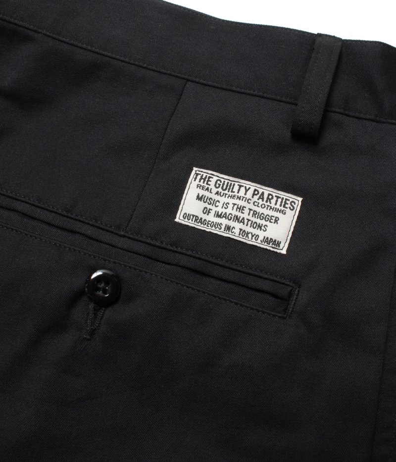 画像3: WACKO MARIA/DOUBLE PLEATED CHINO SHORT TROUSERS（BLACK）［ツータックチノショーツ-26春夏］