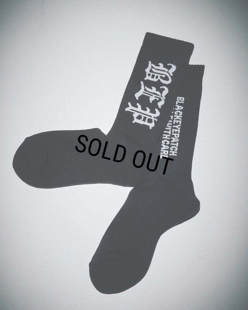 画像4: BlackEyePatch/3 LETTER OE SOCKS（BLACK） (4)