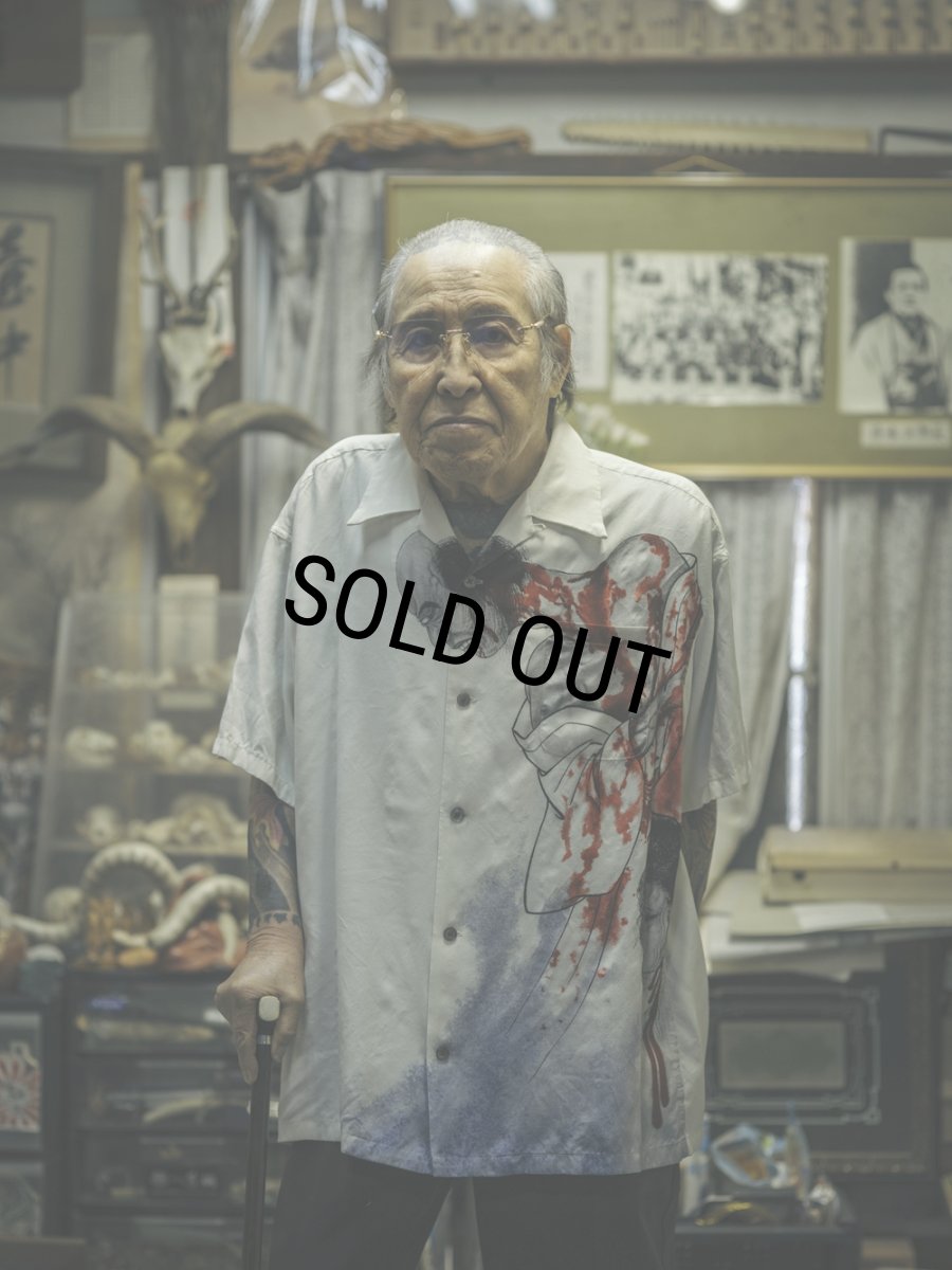 画像4: exodus brand/幽霊鬼斗卅六釁圖 HAWAIIAN SHIRT（OFF WHITE）［ハワイアンシャツ-26春夏］ (4)