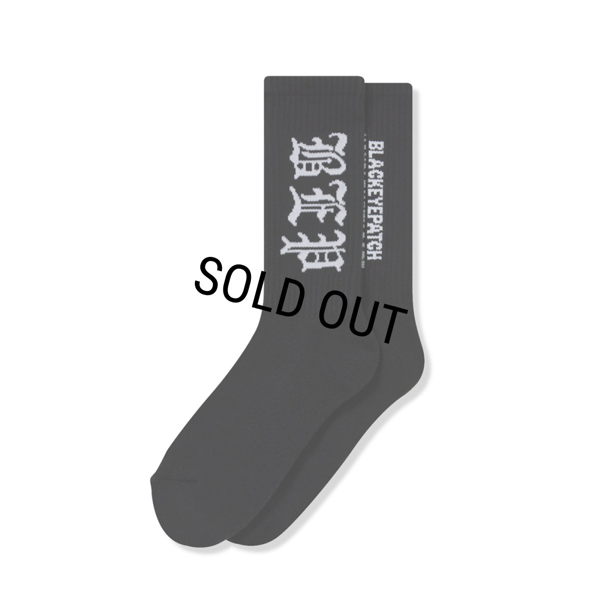 画像1: BlackEyePatch/3 LETTER OE SOCKS（BLACK） (1)