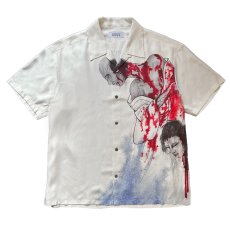 画像1: exodus brand/幽霊鬼斗卅六釁圖 HAWAIIAN SHIRT（OFF WHITE）［ハワイアンシャツ-26春夏］ (1)
