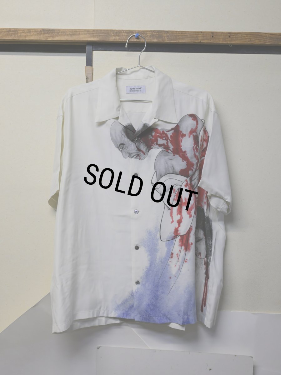 画像2: exodus brand/幽霊鬼斗卅六釁圖 HAWAIIAN SHIRT（OFF WHITE）［ハワイアンシャツ-26春夏］ (2)