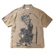 exodus brand/百鬼図 HAWAIIAN SHIRT（BROWN）［ハワイアンシャツ-26春