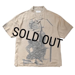 exodus brand/百鬼図 HAWAIIAN SHIRT（BROWN）［ハワイアンシャツ-26春