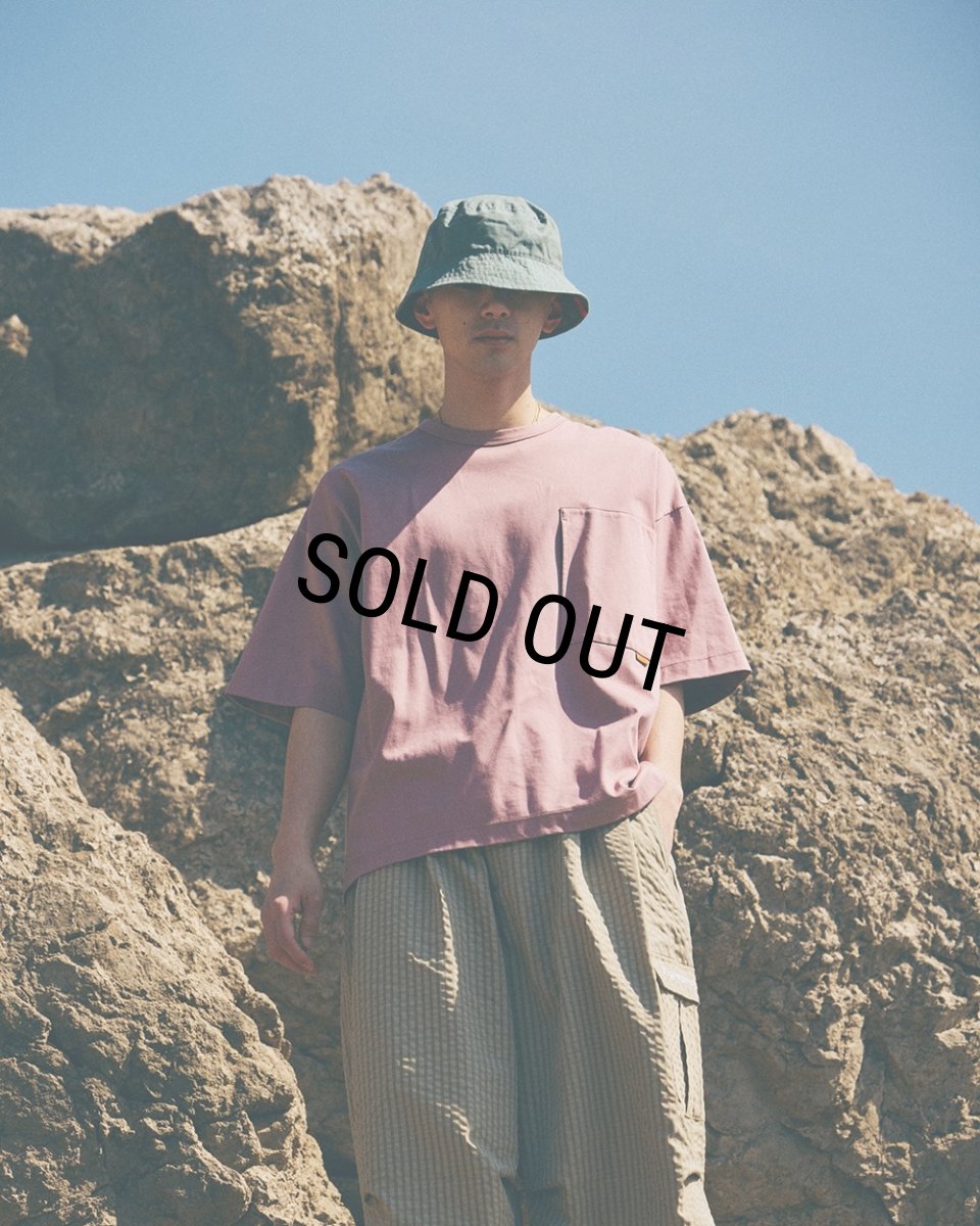 画像2: 【30%OFF】TIGHTBOOTH/PONTE POCKET S/S T-SHIRT（Old Rose）［ポンチポケットT-26春夏］ (2)