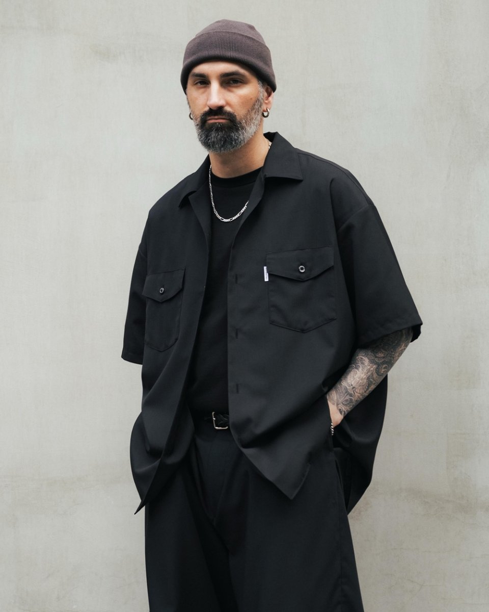 画像6: COOTIE PRODUCTIONS/T/W S/S Scout Shirt（Black）［T/Wスカウトシャツ-26春夏］ (6)