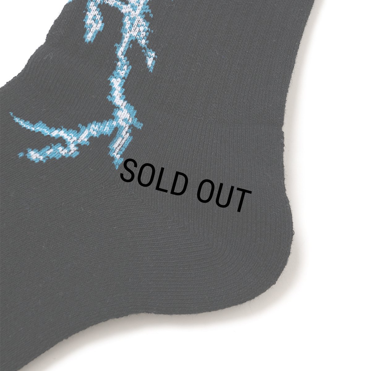 画像4: CHALLENGER/THUNDER SOCKS（BLACK）［サンダーソックス-26秋冬］ (4)