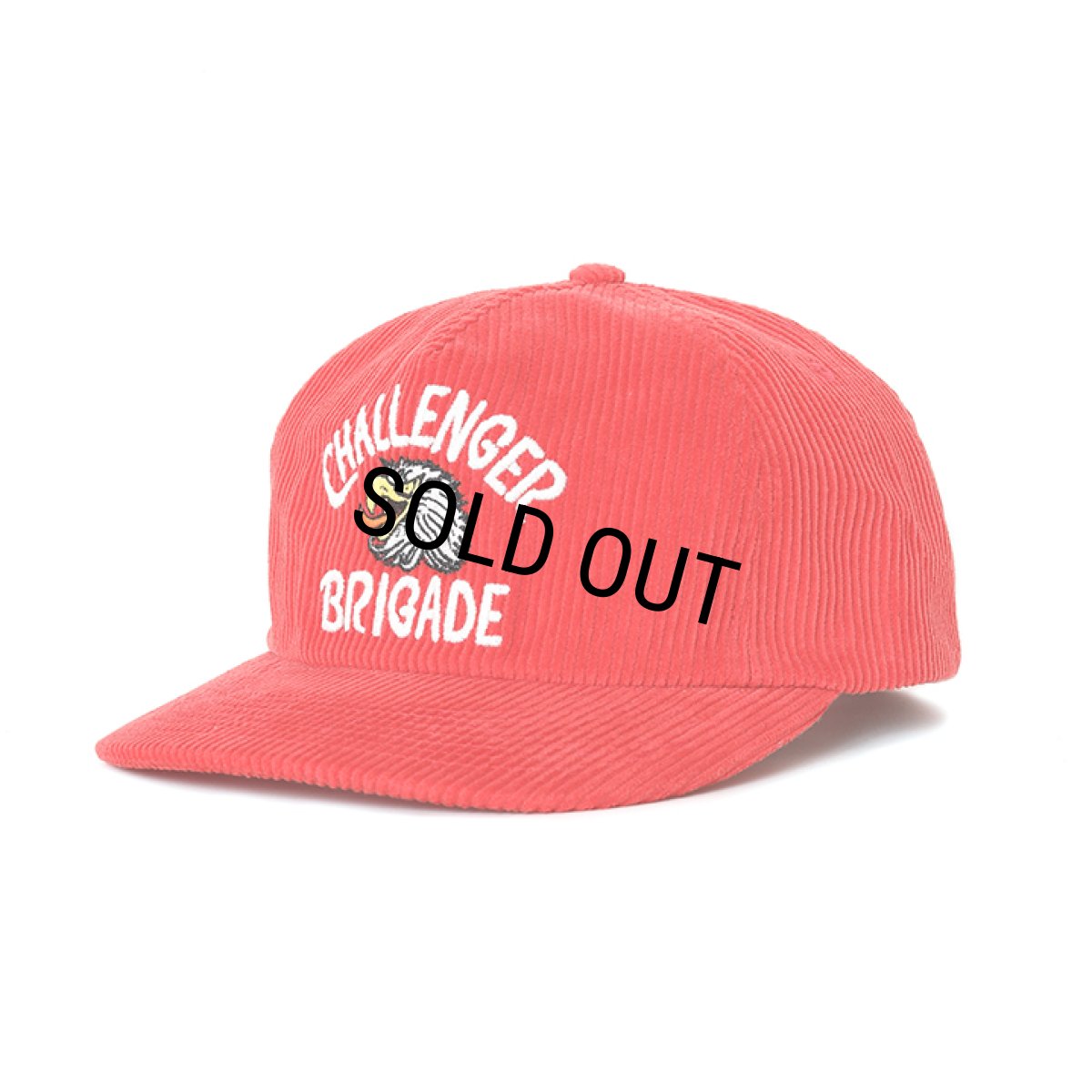 画像1: CHALLENGER/CORDUROY EAGLE CAP（RED）［コーデュロイイーグルキャップ-26秋冬］ (1)