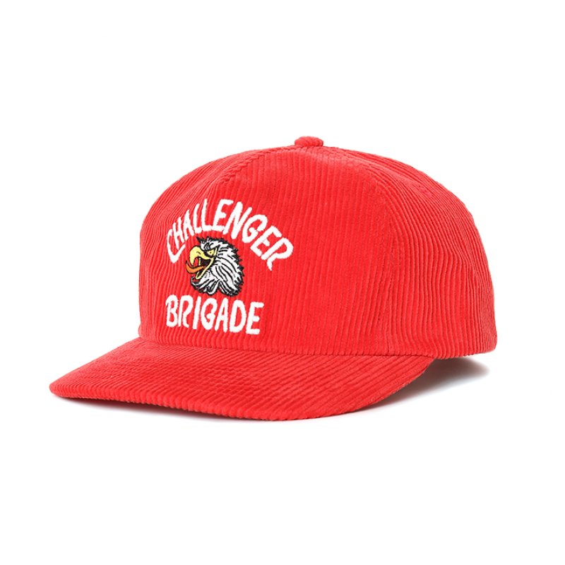 画像1: CHALLENGER/CORDUROY EAGLE CAP（RED）［コーデュロイイーグルキャップ-26秋冬］
