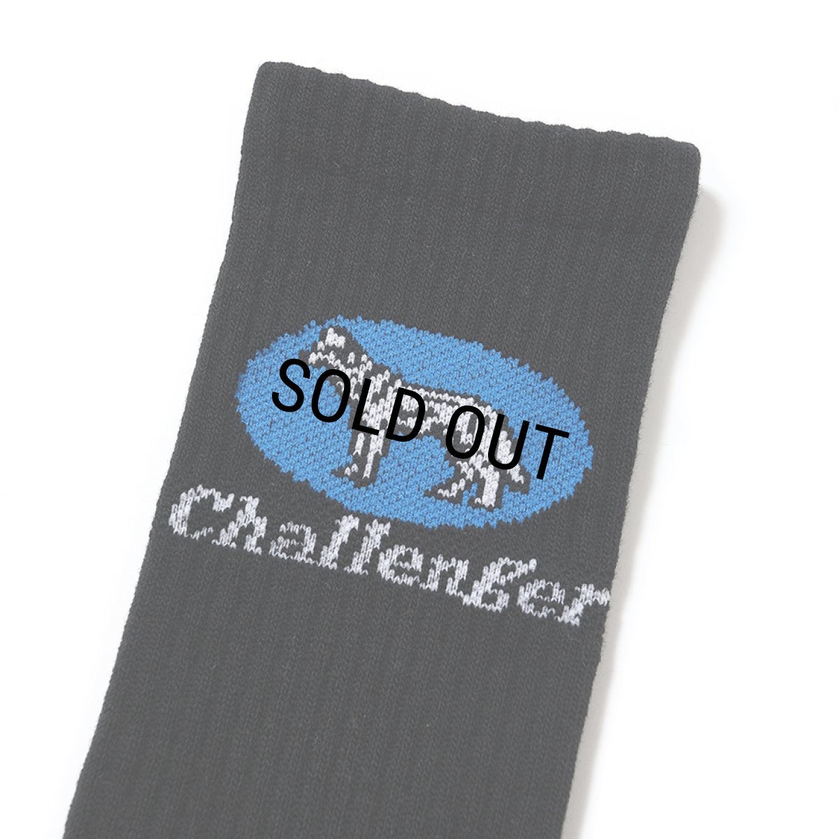画像2: CHALLENGER/WOLF SOCKS（BLACK）［ウルフソックス-26秋冬］ (2)