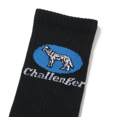 画像2: CHALLENGER/WOLF SOCKS（BLACK）［ウルフソックス-26秋冬］ (2)